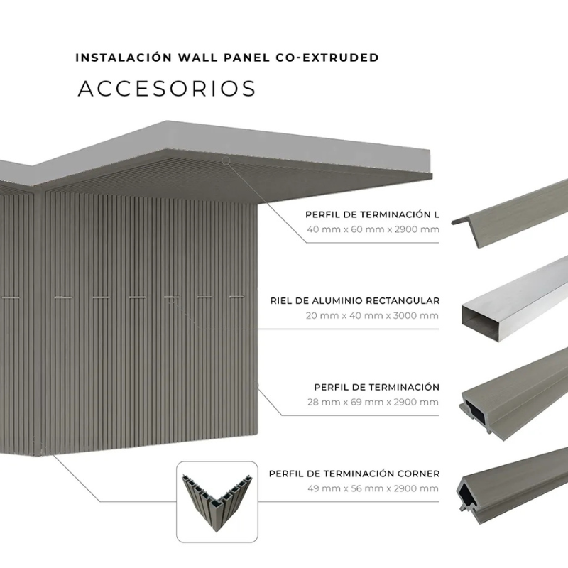 Revestimiento de Pared Exterior Wall Panel Light Grey - Image 3